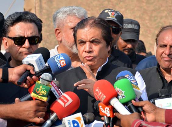 October 13, 2026, Pakistan: Federal Minister for Railways, Muhammad Hanif Abbasi Addresses Media After Rehman Baba Express Derailment Near Sher Shah Railway Station in Multan Pakistan  - ZUMAas3_ 20261013_zaf_as3_034 Copyright: xPPIx