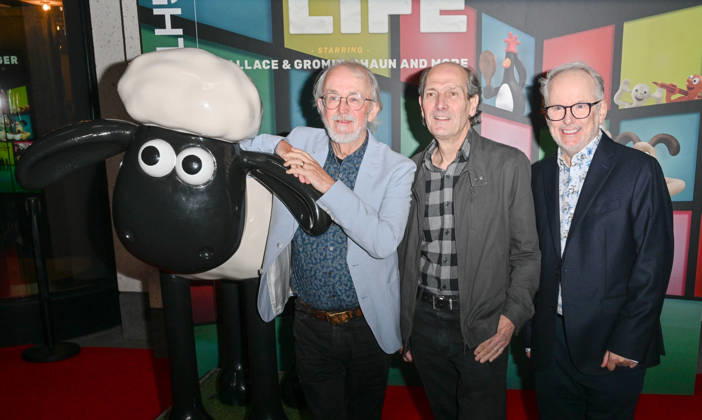 Larger Than Life The Aardman Story Press screening at LightRoom, London, UK 13 10 2026 Nick Parks and Sir Peter lord Peter Lord, David Sproxton and Nick Park from Aardman at Larger Than Life Starring Wallace & Gromit, Shaun and More world premiere, Lightroom, London, UK - 13 Oct 2026 at LightRoom, UK 13 10 2026, Credit:Jules Annan Avalon England  Copyright: xJulesxAnnanx xAvalonx 1143056768