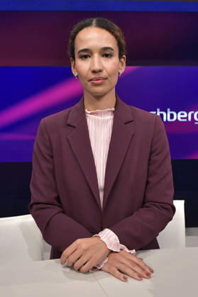 Alisha Mendgen in der ARD-Talkshow maischberger im Studio Berlin Adlershof. Berlin, 13.10.2026