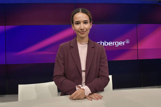 Alisha Mendgen in der ARD-Talkshow maischberger im Studio Berlin Adlershof. Berlin, 13.10.2026