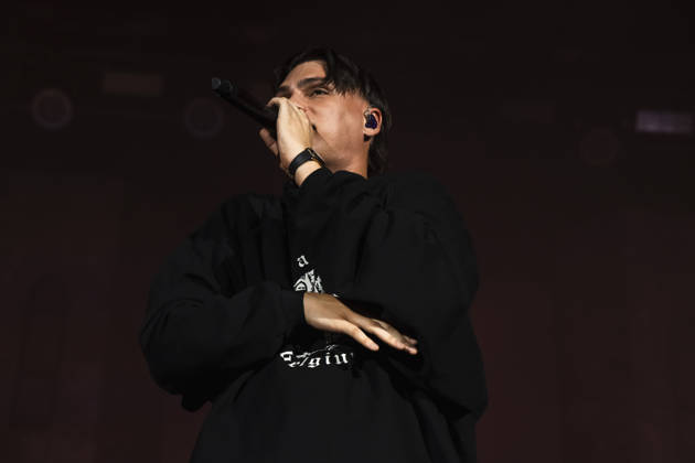 October 13, 2026, Naples, Naples, Italy: Italian rapper Francesco Stasi aka Kid Yugi perform live during Anche gli Eroi muoiono live tour in Palapartenope in Naples, Italy on October 13, 2026. Naples Italy - ZUMAl175 20261013_zip_l175_018 Copyright: xFrancescoxLucianox