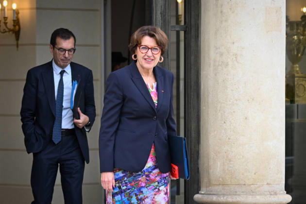 Weekly Cabinet Meeting at the Elysee Palace French Minister of Agriculture, Agri-food and Food Sovereignty Annie Genevard leaves after the weekly cabinet meeting (Conseil des ministres) at the Elysee Palace in Paris, France, on October 14, 2026. Photo by Tomas Stevens ABACAPRESS.COM Paris France Copyright: xStevensxTomas ABACAx