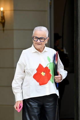 Weekly Cabinet Meeting at the Elysee Palace French Minister of Spatial Planning and Decentralization Francoise Gatel leaves after the weekly cabinet meeting (Conseil des ministres) at the Elysee Palace in Paris, France, on October 14, 2026. Photo by Tomas Stevens ABACAPRESS.COM Paris France  Copyright: xStevensxTomas ABACAx