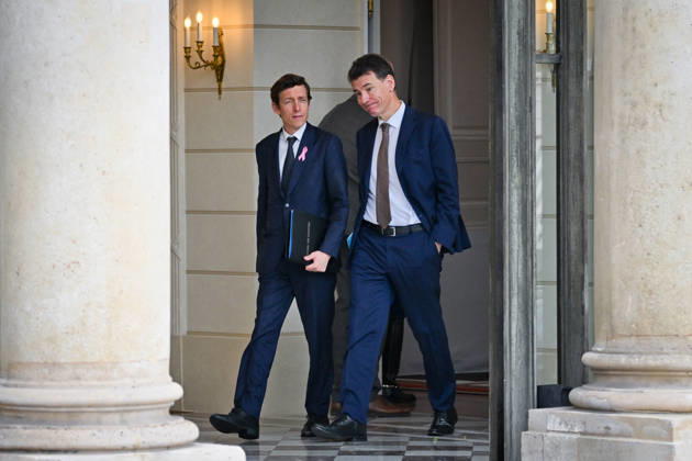 Weekly Cabinet Meeting at the Elysee Palace French Minister of Education Edouard Geffray and French Minister of Higher Education, Research and Space Philippe Baptiste leaves after the weekly cabinet meeting (Conseil des ministres) at the Elysee Palace in Paris, France, on October 14, 2026. Photo by Tomas Stevens ABACAPRESS.COM Paris France Copyright: xStevensxTomas ABACAx