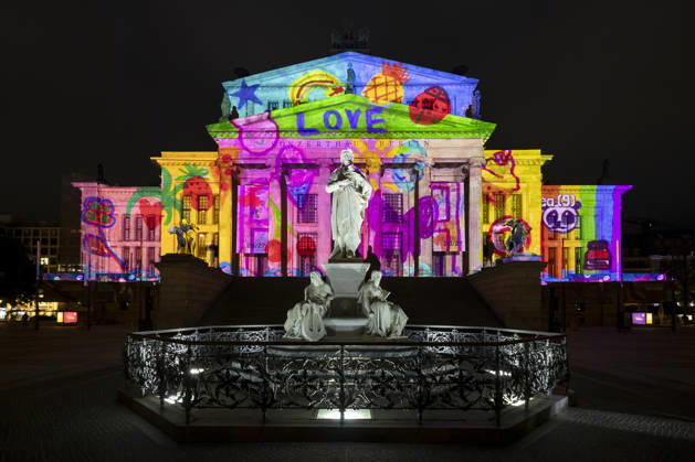 Festival of Lights , Lichterfest in der Innenstadt, Berlin, 10.10.2026 Konzerthaus am Gendarmenmarkt mit Schillerdenkmal, 22. BERLIN FESTIVAL OF LIGHTS, Motto: Colours of Love, Lichtinstallationen, 13.10.2026, Berlin, Deutschland < english> Konzerthaus at Gendarmenmarkt with Schiller Monument, 22nd Berlin Festival of Lights, theme: Colours of Love, light installations, October 13, 2026, Berlin, Germany Berlin Innenstadt Berlin Deutschland, Germany Copyright: xPeterxEngelkex