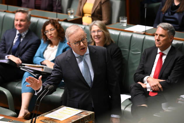 QUESTION TIME, Australian Prime Minister Anthony Albanese speaks during Question Time in the House of Representatives at Parliament House in Canberra, Thursday, October 15, 2026. ( NO ARCHIVING CANBERRA AUSTRALIAN CAPITAL TERRITORY Australia  Copyright: xLUKASxCOCHx 20261015194518586053