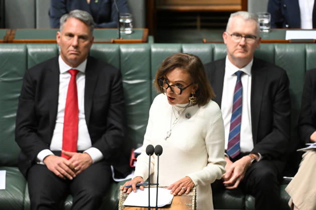 QUESTION TIME, Australian Small Business Minister Anne Aly speaks during Question Time in the House of Representatives at Parliament House in Canberra, Thursday, October 15, 2026. ( NO ARCHIVING CANBERRA AUSTRALIAN CAPITAL TERRITORY Australia  Copyright: xLUKASxCOCHx 20261015115295153537