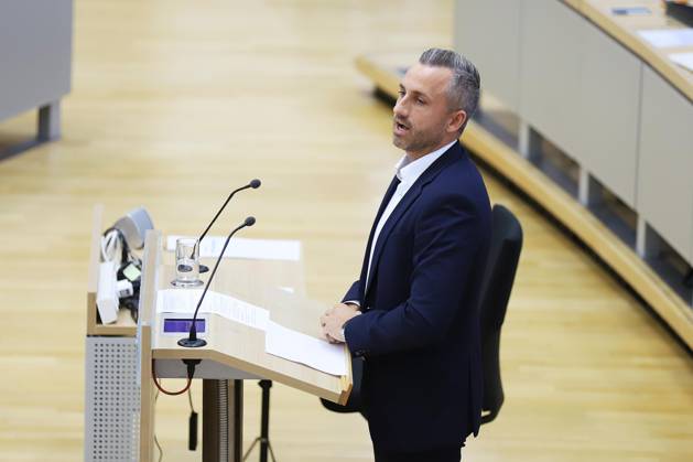 Magdeburg, Sachsen-Anhalt, Deutschland, 14.10.2026: Landtag: Sondersitzung: Ulrich Siegmund, AfD, hält eine Rede Copyright: xdtsxNachrichtenagenturx dts_138990