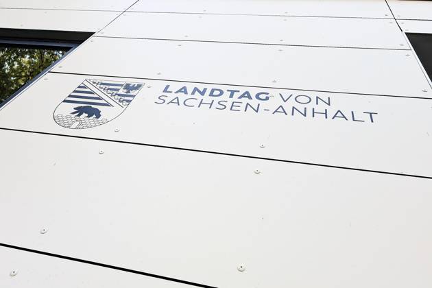 Magdeburg, Sachsen-Anhalt, Deutschland, 14.10.2026: Schriftzug Landtag von Sachsen-Anhalt am Gebäude. Copyright: xdtsxNachrichtenagenturx dts_139027