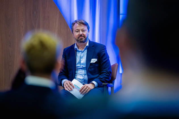Norsk Industri Offshore sitt apne medlemsmote Oslo 20261015. Espen Bostadlokken, administrerende direktor i Siemens Energy, pa Norsk Industri Offshore sitt apne medlemsmote i Naeringslivets hus. Foto: Stian Lysberg Solum NTB Oslo Norge SKV4HV2va1k EDITORIAL USE ONLY Ref:_BUSSKV4HV2va1k.jpg Copyright: xStianxLysbergxSolumx xNTBx