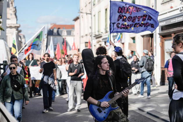 Student protests continue in Nancy NANCY, FRANCE - OCTOBER 15: Students march through the city center during a public demonstration in Nancy, France, on October 15, 2026. Students took to the streets to voice their demands regarding education and youth policies as part of ongoing mobilizations. Muhammed Said Tako Anadolu Nancy France. Editorial use only. Please get in touch for any other usage.  Copyright: x2026xAnadoluxMuhammedxSaidxTakox