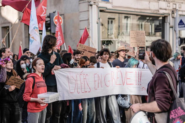 Student protests continue in Nancy NANCY, FRANCE - OCTOBER 15: Students march through the city center during a public demonstration in Nancy, France, on October 15, 2026. Students took to the streets to voice their demands regarding education and youth policies as part of ongoing mobilizations. Muhammed Said Tako Anadolu Nancy France. Editorial use only. Please get in touch for any other usage.  Copyright: x2026xAnadoluxMuhammedxSaidxTakox