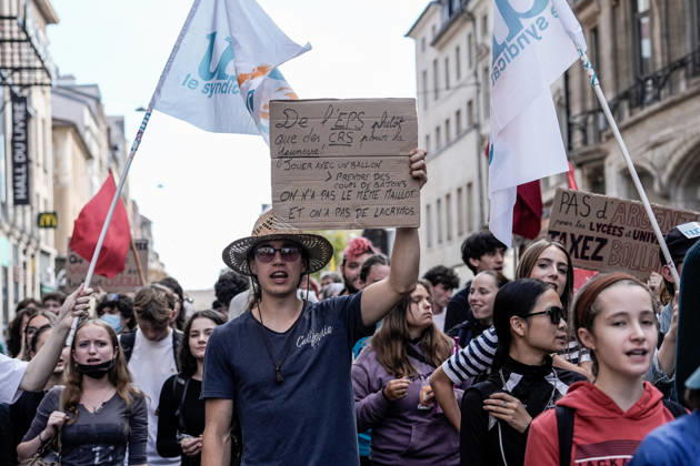 Student protests continue in Nancy NANCY, FRANCE - OCTOBER 15: Students march through the city center during a public demonstration in Nancy, France, on October 15, 2026. Students took to the streets to voice their demands regarding education and youth policies as part of ongoing mobilizations. Muhammed Said Tako Anadolu Nancy France. Editorial use only. Please get in touch for any other usage.  Copyright: x2026xAnadoluxMuhammedxSaidxTakox