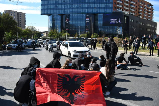 Demonstrations organized by students demanding improvements to their educational conditions continue in Albania TIRANA, ALBANIA - OCTOBER 16: Students gather during demonstrations outside government offices and the Ministry of Education in Tirana, Albania on October 16, 2026. University students, joined by high school youth and civic groups, continue their protests demanding lower tuition fees, improved university infrastructure, living subsidies, and quality public education reforms. Olsi Shehu Anadolu Tirana Albania. Editorial use only. Please get in touch for any other usage.  Copyright: x2026xAnadoluxOlsixShehux