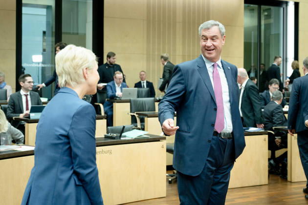 Sitzung, Bundesrat, Ministerpräsident, Markus Söder, Ministerpräsidentin, Manuela Schwesig Sitzung, Bundesrat, Berlin, Ministerpräsident, Markus Söder Ministerpräsidentin, Manuela Schwesig Berlin Berlin GER