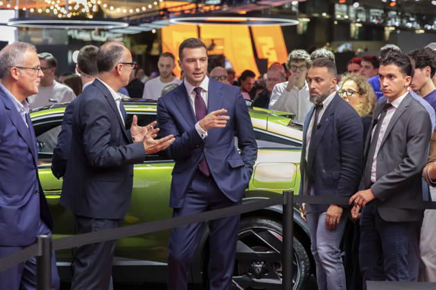 Paris, France October 16, 2026 - Paris Motor Show - Jordan Bardella RN, RASSEMBLEMENT NATIONAL, BARDELLA, SALON DE L AUTO, INDUSTRIE AUTOMOBILE, ECONOMIE, VOITURES,  Copyright: xVincentxIsorex
