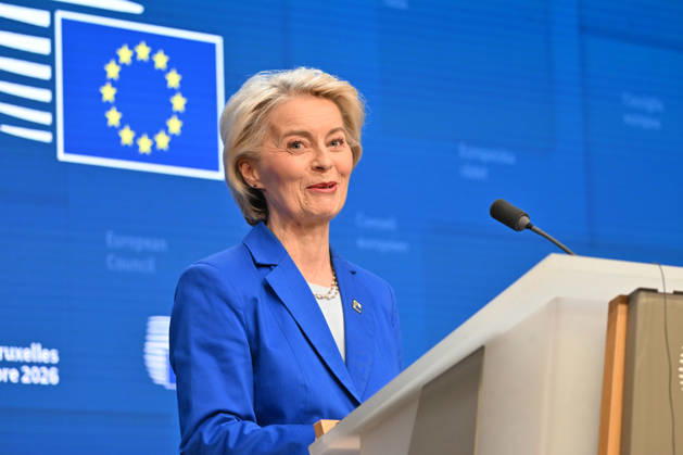 Antonio Costa and Ursula von der Leyen hold press conference after EU Leaders Summit BRUSSELS, BELGIUM - OCTOBER 16: European Council President Antonio Costa, and European Commission President Ursula von der Leyen (seen), speak during a press conference following the European Union Leaders Summit, on October 16, 2026 in Brussels, Belgium. Dursun Aydemir Anadolu Brussels Belgium. Editorial use only. Please get in touch for any other usage.  Copyright: x2026xAnadoluxDursunxAydemirx
