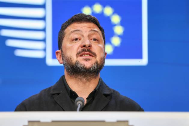 Brüssel, Belgien, 16.10.2026: Europa-Gebäude: EU-Gipfel: Wolodymyr Selenskyj gibt eine Pressekonferenz Copyright: xdtsxNachrichtenagenturx dts_139528
