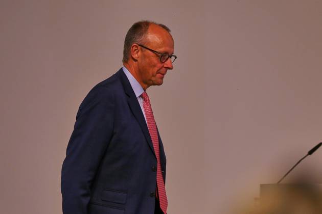 Brüssel, Belgien, 16.10.2026: Europa-Gebäude: EU-Gipfel: Bundeskanzler Friedrich Merz (CDU) auf einer Pressekonferenz zum Abschluss am Freitagnachmittag. Copyright: xdtsxNachrichtenagenturx dts_139653