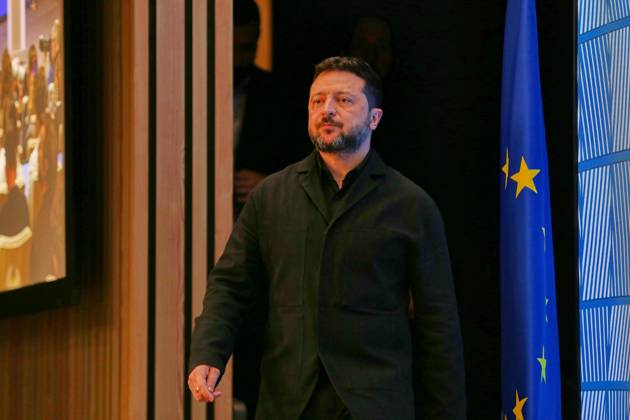 Brüssel, Belgien, 16.10.2026: Europa-Gebäude: EU-Gipfel: Wolodymyr Selenskyj gibt eine Pressekonferenz Copyright: xdtsxNachrichtenagenturx dts_139541