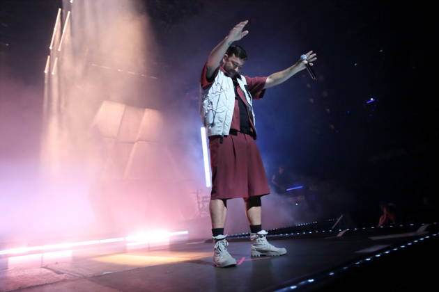 Marten Laciny alias Marteria bei einem Konzert in der Max-Schmeling-Halle in Berlin, 16. Oktober 2026. Marteria Konzert Berlin