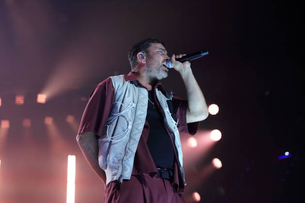 Marten Laciny alias Marteria bei einem Konzert in der Max-Schmeling-Halle in Berlin, 16. Oktober 2026. Marteria Konzert Berlin