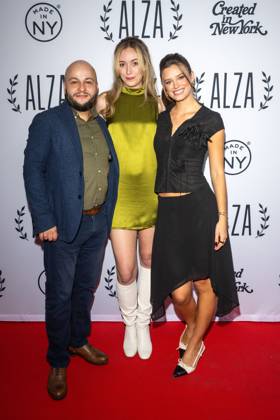 October 16, 2026, New York, New York, United States: (L-R) Jerry Bradford, Alexandra Swanbeck and Sophie Swiszcz attend Pride And Prejudice .at the Inaugural ALZA Festival at AMC 19th Street on October 16, 2026 in New York City. New York United States - ZUMAs197 20261016_aaa_s197_595 Copyright: xRonxAdarx