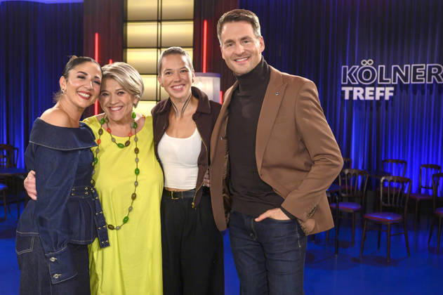 Tülin Sezgin, Lea Linster, Stefanie Heinzmann und Alexander Klaws. bei der Aufzeichnung der WDR-Talkshow Kölner Treff im WDR Studio BS 3. Köln, 16.10.2026