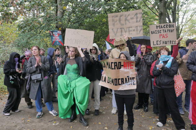 17.10.2026, Berlin - Deutschland. Solidarität mit den Schüler:innen in Frankreich am Kleistpark.