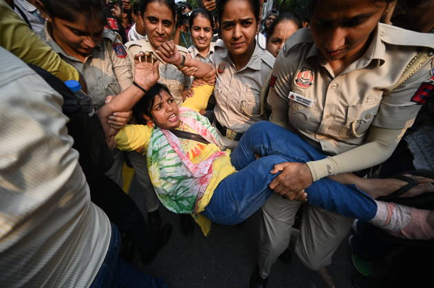 NEW DELHI, INDIA - OCTOBER 17: Students, youth and citizens participate in a march from the Press Club of India to Jantar Mantar demanding the resignation of Chief Election Commissioner Gyanesh Kumar, on October 17, 2026 in New Delhi, India. (Photo by Ishant Chauhan Hindustan Times ) CJP Supporters Protest Demanding CEC Gyanesh Kumar s Resignation Over Voter List Changes