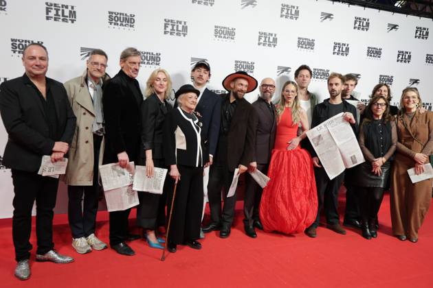 The cast pictured during the Gent International Film Festival on Saturday 17 October 2026. Tonight will feature a screening of Le Faux Soir, the new film of Belgian director Roskam.  NICOLASxMAETERLINCK 190117354