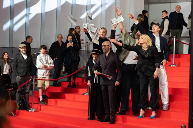The cast of Le Faux Soir pictured during the Gent International Film Festival on Saturday 17 October 2026. Tonight will feature a screening of Le Faux Soir, the new film of Belgian director Roskam.  NICOLASxMAETERLINCK 190136960