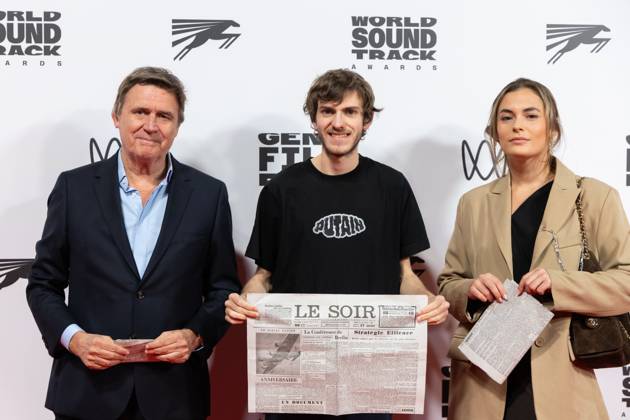 Television Presenter And Director Erik Van Looy, Actor Felix Heremans and Ann-Sophie Van Triel pictured during the Gent International Film Festival on Saturday 17 October 2026. Tonight will feature a screening of Le Faux Soir, the new film of Belgian director Roskam.  NICOLASxMAETERLINCK 190136964
