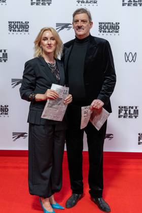 Actress Ruth Becquart and Actor Peter Van Den Begin pictured during the Gent International Film Festival on Saturday 17 October 2026. Tonight will feature a screening of Le Faux Soir, the new film of Belgian director Roskam.  NICOLASxMAETERLINCK 190136652