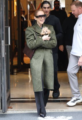 Céline Dion leaves the Royal Monceau hotel with her sons Nelson and Eddy and her dog the day after her final concert in Paris on October 19, 2026. Cyril Moreau, Bestimage. Céline Dion leaves the Royal Monceau hotel with her sons Nelson and Eddy and her dog, the day after her final concert in Paris on October 19, 2026, Paris, France  Copyright: xCYRILxMOREAUx xBESTIMAGExCYRILxMOREAUx xBESTIMAGEx