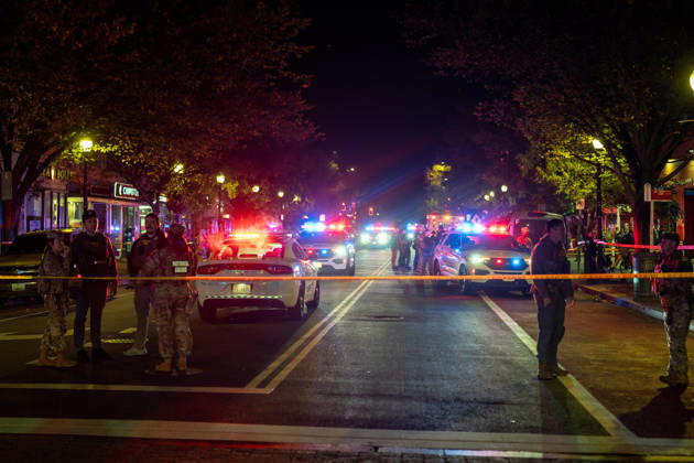 October 19, 2026, Washington, Dc, United States: A National Guard soldier was shot in the Eastern Market neighborhood of Washington, D.C. in the early hours of October 19, 2026. The guardsman tried to break up a fight but was shot by one of the participants, before the suspect was shot by other National Guard soldiers. Both the Guardsman and the suspect were taken to the hospital with non-life threatening injuries. Washington United States  - ZUMAl312 20261019_znp_l312_033 Copyright: xAndrewxLeydenx