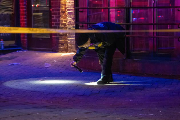 October 19, 2026, Washington, Dc, United States: A National Guard soldier was shot in the Eastern Market neighborhood of Washington, D.C. in the early hours of October 19, 2026. The guardsman tried to break up a fight but was shot by one of the participants, before the suspect was shot by other National Guard soldiers. Both the Guardsman and the suspect were taken to the hospital with non-life threatening injuries. Washington United States  - ZUMAl312 20261019_znp_l312_046 Copyright: xAndrewxLeydenx