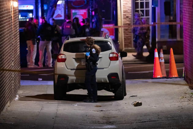 October 19, 2026, Washington, Dc, United States: A National Guard soldier was shot in the Eastern Market neighborhood of Washington, D.C. in the early hours of October 19, 2026. The guardsman tried to break up a fight but was shot by one of the participants, before the suspect was shot by other National Guard soldiers. Both the Guardsman and the suspect were taken to the hospital with non-life threatening injuries. Washington United States  - ZUMAl312 20261019_znp_l312_049 Copyright: xAndrewxLeydenx