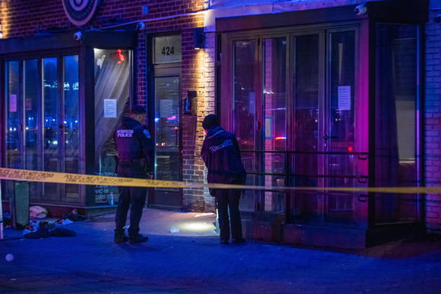 October 19, 2026, Washington, Dc, United States: A National Guard soldier was shot in the Eastern Market neighborhood of Washington, D.C. in the early hours of October 19, 2026. The guardsman tried to break up a fight but was shot by one of the participants, before the suspect was shot by other National Guard soldiers. Both the Guardsman and the suspect were taken to the hospital with non-life threatening injuries. Washington United States - ZUMAl312 20261019_znp_l312_045 Copyright: xAndrewxLeydenx