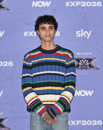 IPA89927912 - Milan, Italy: X Factor 2026 photocall featuring the 12 official contestants IRAMA S TEAM In the photo: Lenanie (Danny Anania)  Copyright: xNickxZonnax xNickxZonnax IPA89927912