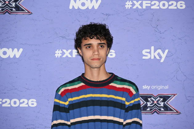 IPA89927915 - Milan, Italy: X Factor 2026 photocall featuring the 12 official contestants IRAMA S TEAM In the photo: Lenanie (Danny Anania)  Copyright: xNickxZonnax xNickxZonnax IPA89927915