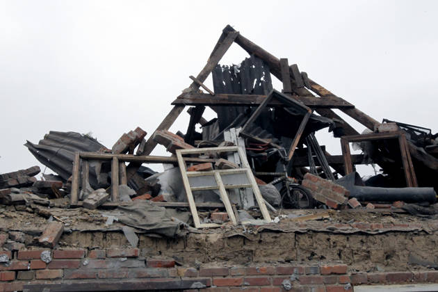 Russian troops hit Dnipro with guided bombs The premises of a house are reduced to rubble by a Russian bombardment in Dnipro, Ukraine, on October 19, 2026. On Monday morning, Russian forces launched guided aerial bombs at the eastern city, damaging private homes and infrastructure. An 84-year-old woman was hospitalised in moderate condition. Dnipro Ukraine Copyright: xMykolaxMiakshykovx originalFilename: ukrinform-russiant261019_np9sN