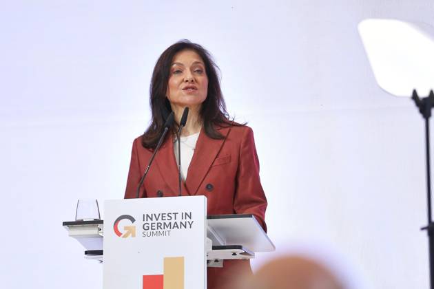 Berlin, Deutschland, 20.10.2026: ESMT: Invest in Germany Summit: Bundesministerin für Wirtschaft und Energie Katherina Reiche (CDU) hält eine Rede. Copyright: xdtsxNachrichtenagenturx dts_140020