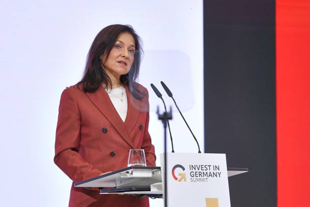 Berlin, Deutschland, 20.10.2026: ESMT: Invest in Germany Summit: Bundesministerin für Wirtschaft und Energie Katherina Reiche (CDU) hält eine Rede. Copyright: xdtsxNachrichtenagenturx dts_140026