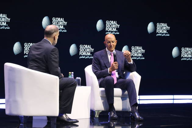 US Ambassador to Turkiye and Special Envoy for Syria Tom Barrack DOHA, QATAR - OCTOBER 20: US Ambassador to Ankara and Special Envoy for Syria and Iraq Tom Barrack delivers a speech during the 8th Global Security Forum, held under the theme The Future of Alliances, in Doha, Qatar, on October 20, 2026. Ali Altunkaya Anadolu Doha Qatar. Editorial use only. Please get in touch for any other usage. Copyright: x2026xAnadoluxAlixAltunkayax
