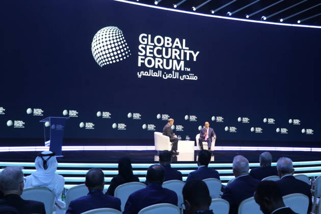 US Ambassador to Turkiye and Special Envoy for Syria Tom Barrack DOHA, QATAR - OCTOBER 20: US Ambassador to Ankara and Special Envoy for Syria and Iraq Tom Barrack delivers a speech during the 8th Global Security Forum, held under the theme The Future of Alliances, in Doha, Qatar, on October 20, 2026. Ali Altunkaya Anadolu Doha Qatar. Editorial use only. Please get in touch for any other usage. Copyright: x2026xAnadoluxAlixAltunkayax