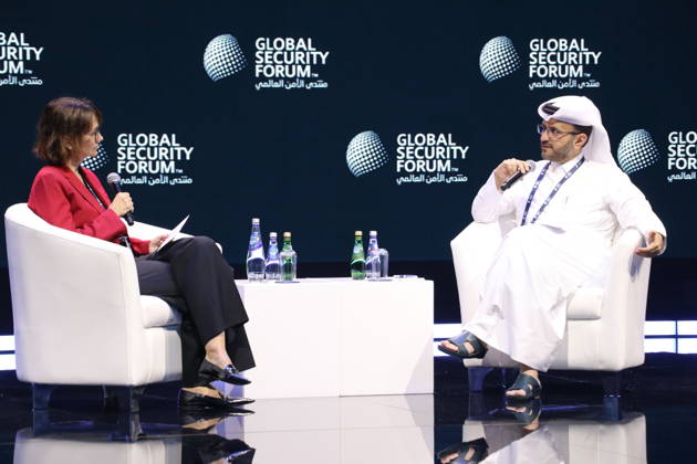 Global Security Forum in Doha DOHA, QATAR - OCTOBER 20: Qatari Foreign Ministry Spokesperson Majed al-Ansari addresses delegates during the Global Security Forum in Doha, Qatar on Tuesday, October 20, 2026. Ali Altunkaya Anadolu Doha Qatar. Editorial use only. Please get in touch for any other usage.  Copyright: x2026xAnadoluxAlixAltunkayax