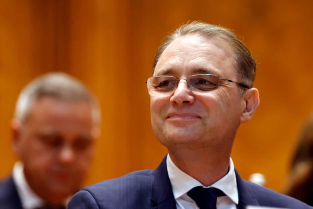 (261020) -- BUCHAREST, Oct. 20, 2026 -- Romanian Prime Minister designate Luca Niculescu is pictured during a confidence vote session at Parliament in Bucharest, Romania, Oct. 20, 2026. Romanian parliament approved Luca Niculescu s government on Tuesday, ending a political crisis that has lasted nearly six months. According to Romania s national news agency Agerpres, of 338 valid votes cast, 280 lawmakers voted in favor of the government s investiture while 58 voted against. (Photo by Xinhua) ROMANIA-BUCHAREST-PARLIAMENT-GOVERNMENT-APPROVAL CristianxCristel 