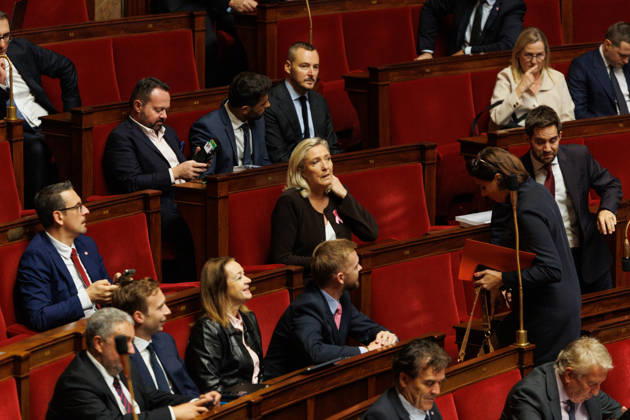 October 20, 2026: Marine Le Pen (RN) during a question and answer session with the government at the National Assembly in Paris, on October 20, 2026.  - ZUMAs287 20261020_zip_s287_036 Copyright: xSadakxSouicix
