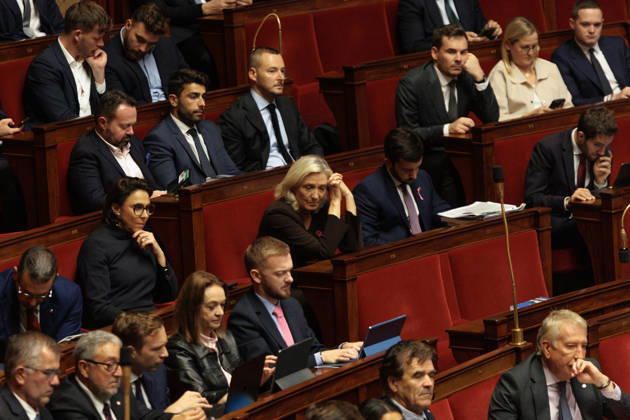 October 20, 2026: Marine Le Pen (RN) during a question and answer session with the government at the National Assembly in Paris, on October 20, 2026.  - ZUMAs287 20261020_zip_s287_039 Copyright: xSadakxSouicix